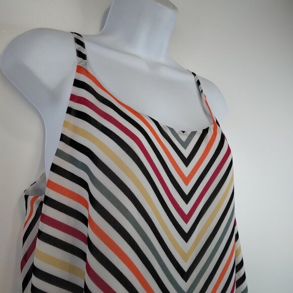 Cabi 5043 Linea Chevron Striped Multicolor Cami Top Size M - Picture 5 of 12
